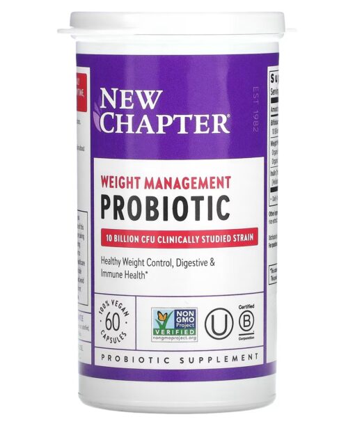 New Chapter, Weight Management Probiotic, 10 Billion CFU, 60 Vegan Capsules