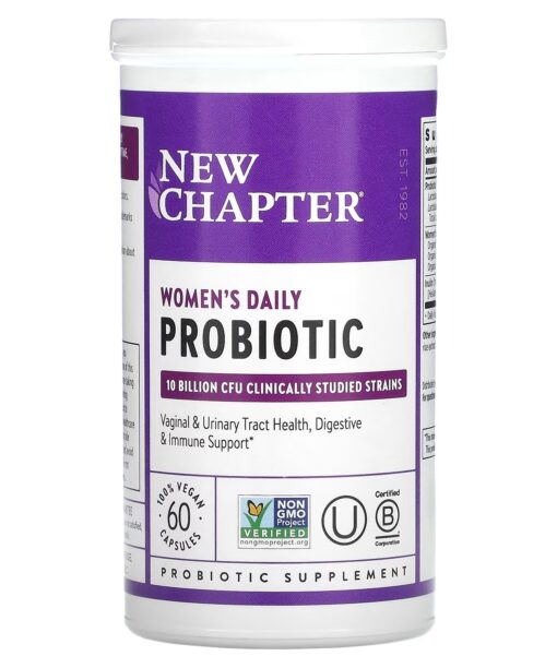 New Chapter, Women's Daily Probiotic, 10 Billion CFU, 60 Vegan Capsules