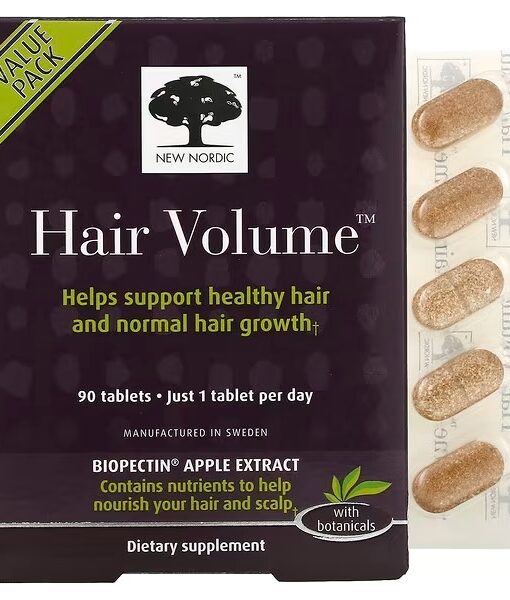 New Nordic US Inc, Hair Volume with Botanicals, 90 Tablets