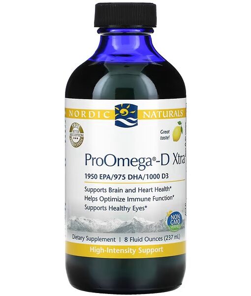 Nordic Naturals, ProOmega-D Xtra, Lemon, 8 fl oz (237 ml)