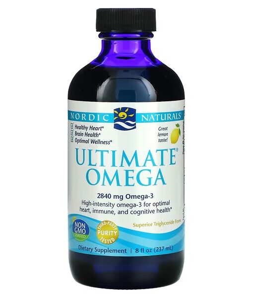 Nordic Naturals, Ultimate Omega, Lemon, 2,840 mg, 8 fl oz (237 ml)