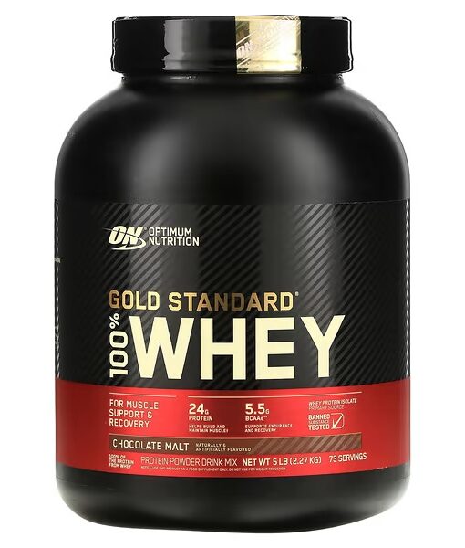Optimum Nutrition, Gold Standard 100% Whey, Chocolate Malt, 5 lb (2.27 kg)