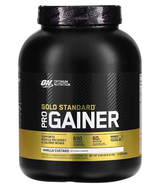 Optimum Nutrition, Gold Standard Pro Gainer, Vanilla Custard, 5.09 lbs (2.31 kg)