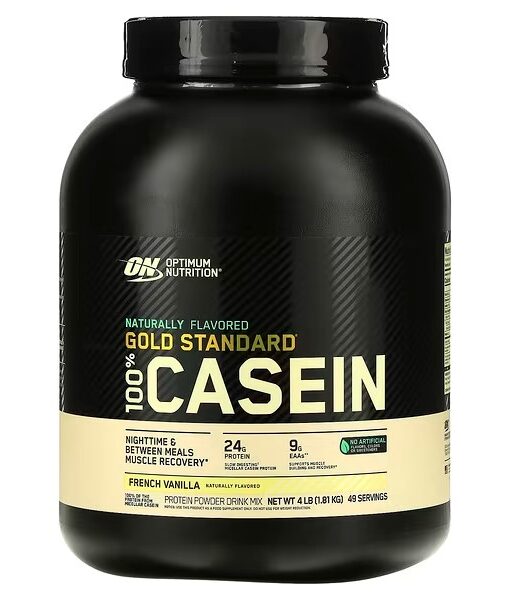 Optimum Nutrition, Naturally Flavored Gold Standard 100% Casein, French Vanilla, 4 lb (1.81 kg)
