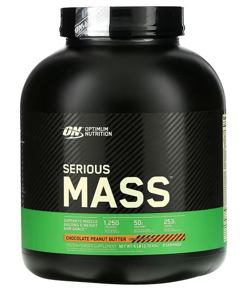 Optimum Nutrition, Serious Mass, Protein Powder Supplement, Chocolate Peanut Butter, 6 lb (2.72 kg)