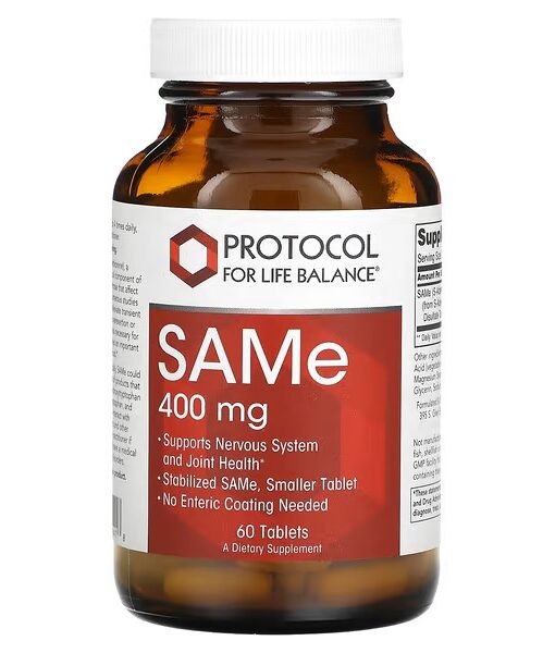 Protocol for Life Balance, SAMe, 400 mg, 60 Tablets