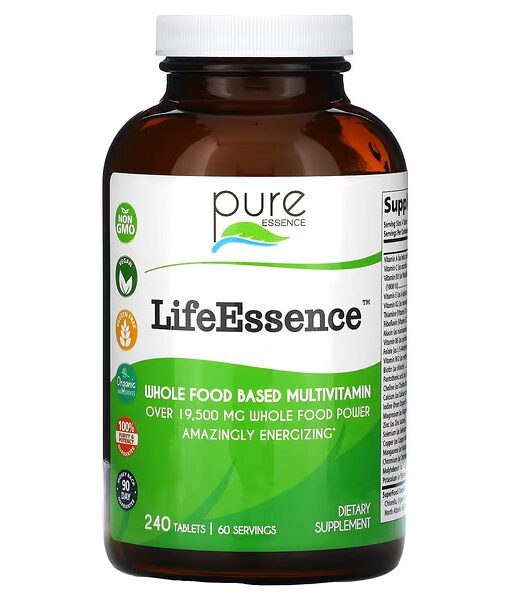 Pure Essence, LifeEssence, Whole Food Based Multivitamin, 240 Tablets
