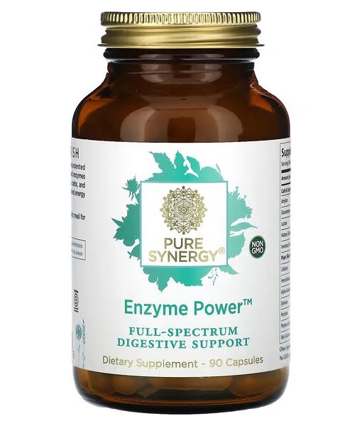 Pure Synergy, Enzyme Power, Full-Spectrum Digestive Support, 90 Capsules