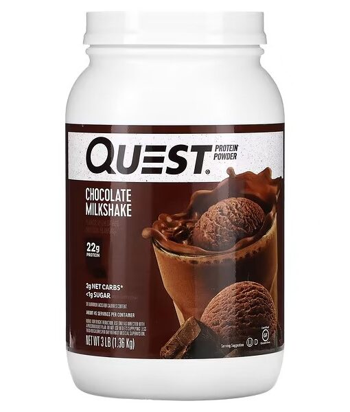 Quest Nutrition, Protein Powder, Chocolate Milkshake, 3 lb (1.36 kg)