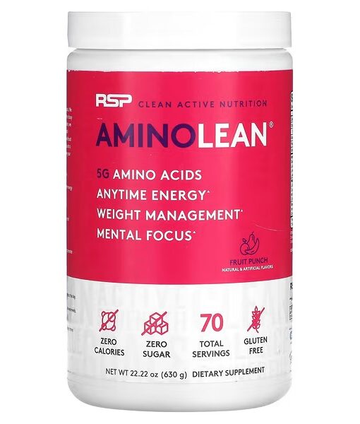 RSP Nutrition, AminoLean, Fruit Punch, 22.22 oz (630 g)