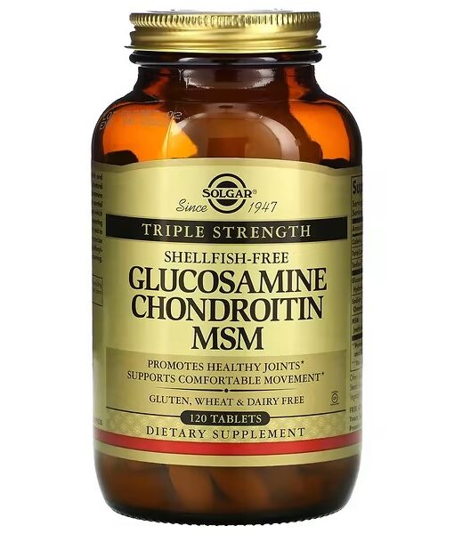 Solgar, Glucosamine Chondroitin MSM, Triple Strength, 120 Tablets
