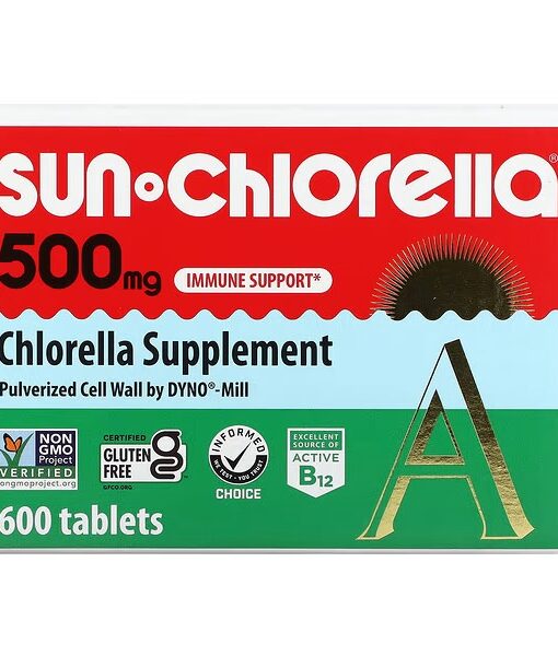 Sun Chlorella, Chlorella Supplement, 500 mg, 600 Tablets