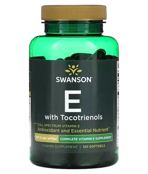 Swanson, Full Spectrum Vitamin E With Tocotrienols, 100 IU, 120 Softgels