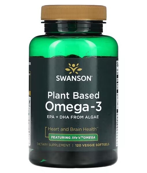 Swanson, Plant Based Omega-3, 120 Veggie Capsules