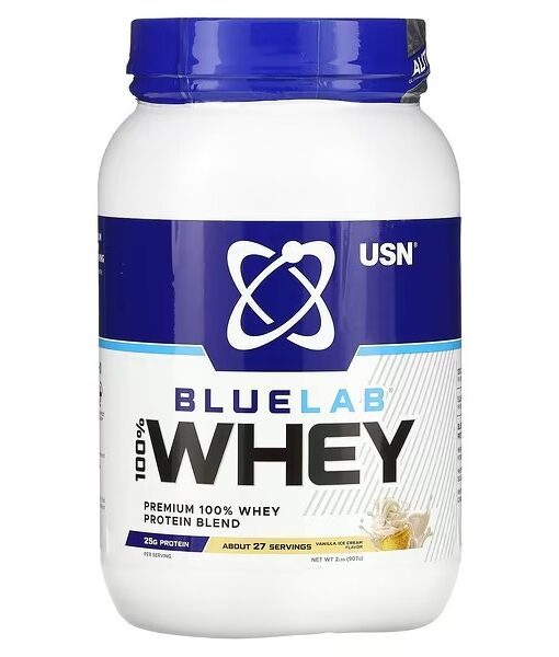 USN, BLUELAB, 100% Whey, Vanilla Ice Cream, 2 lbs (907 g)