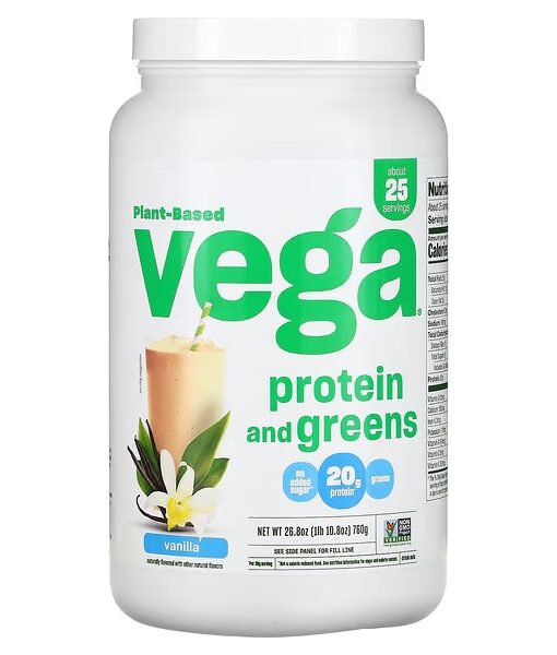 Vega, Protein and Greens, Vanilla, 26.8 oz (760 g)