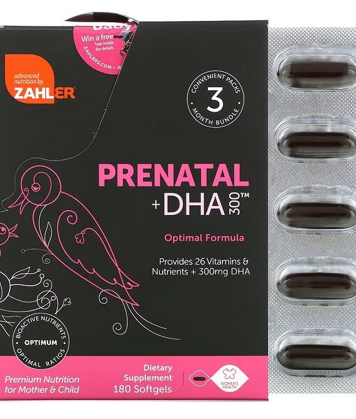 Zahler, Prenatal + DHA 300 Optimal Formula, 180 Softgels