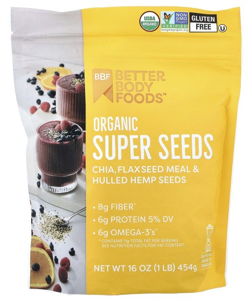 BetterBody Foods, Organic Super Seeds, 16 oz (454 g)