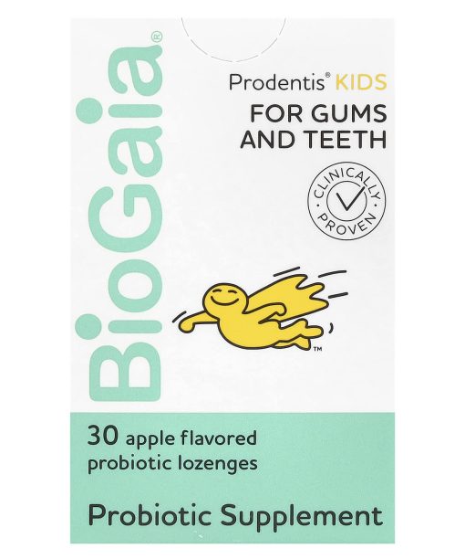 BioGaia, Prodentis Kids®, Probiotic Lozenges, Apple, 200 Million CFU, 30 Lozenges