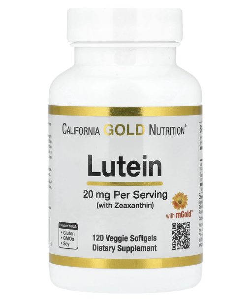 California Gold Nutrition, Lutein with Zeaxanthin from Marigold Extract, 120 Veggie Softgels