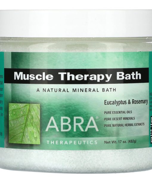 Abra Therapeutics, Muscle Therapy Bath, Eucalyptus & Rosemary, 17 oz (482 g)