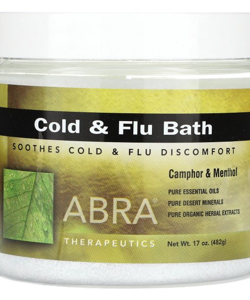 Abra Therapeutics, Cold and Flu Bath, Camphor & Menthol, 17 oz (482 g)