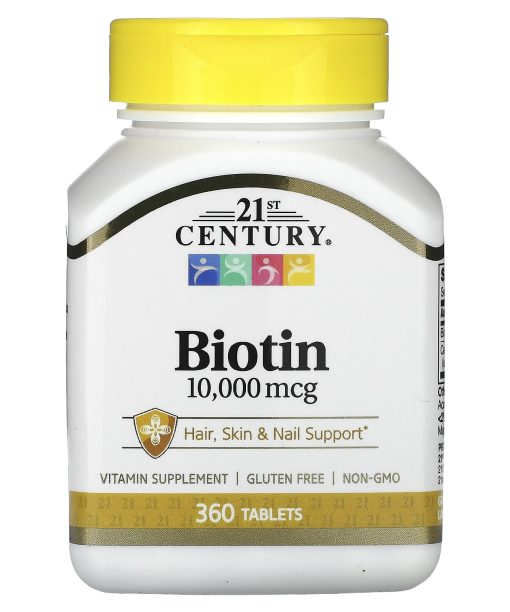 21st Century, Biotin, 10,000 mcg, 360 Tablets