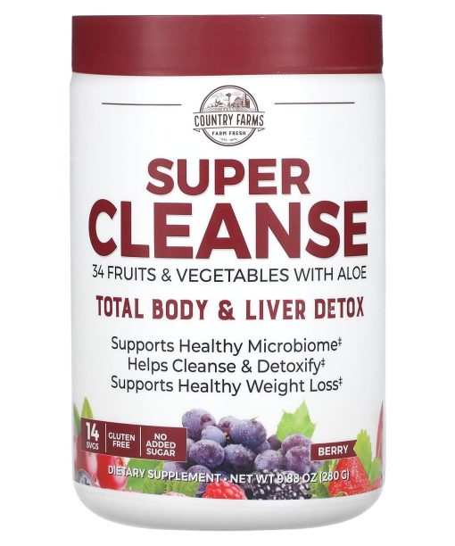 Country Farms, Super Cleanse, Berry, 9.88 oz (280 g)