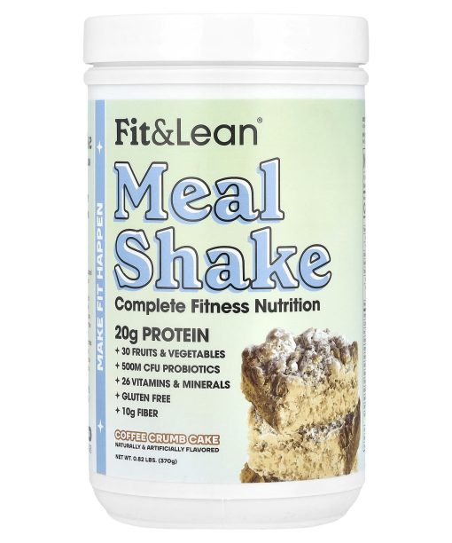 Fit & Lean, Meal Shake, Complete Fitness Nutrition, Coffee Crumb Cake, 0.82 lb (370 g)