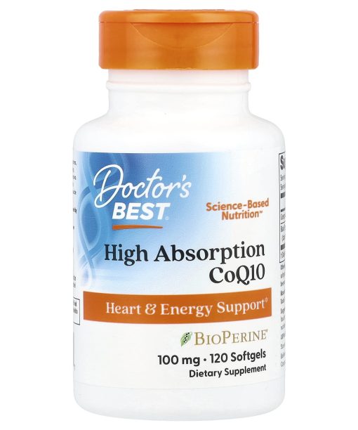 Doctor's Best, High Absorption CoQ10, 100 mg, 120 Softgels