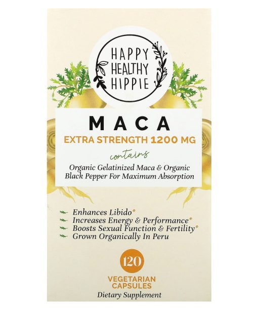 Happy Healthy Hippie, Maca, 120 Vegetarian Capsules
