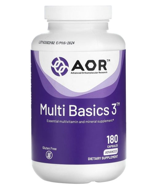 Advanced Orthomolecular Research AOR, Multi Basics 3, 180 Capsules