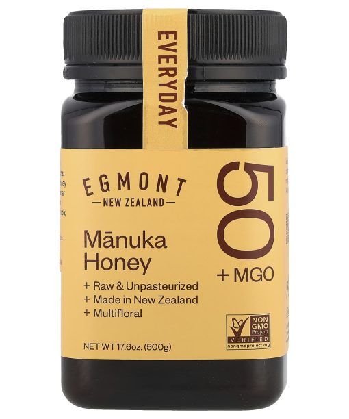 Egmont Honey, Manuka Honey, Raw & Unpasteurized, MGO 50+, 17.6 oz (500 g)