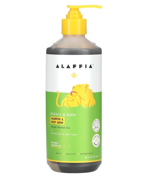 Alaffia, Babies & Kids, Shampoo & Body Wash, Coconut Chamomile, 16 fl oz (473 ml)