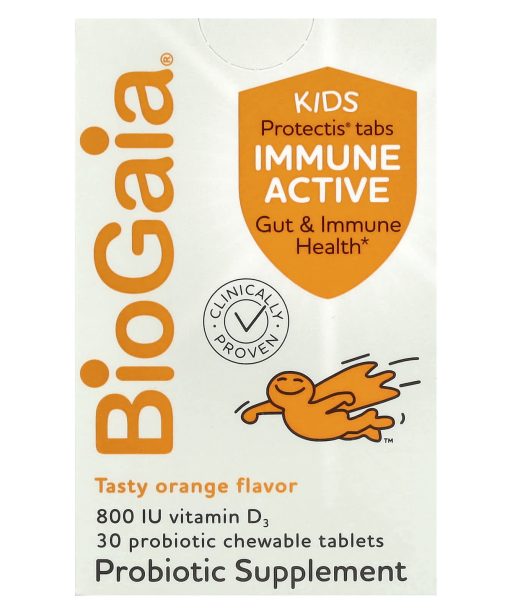BioGaia, Protectis Kids, Immune Active, Tasty Orange, 30 Probiotic Chewable Tablets