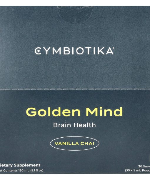 Cymbiotika, Golden Mind, Brain Health, Vanilla Chai, 30 Pouches, 5 ml Each