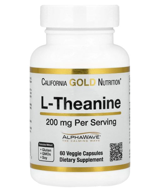 California Gold Nutrition, L-Theanine, Featuring AlphaWave®, 200 mg, 60 Veggie Capsules
