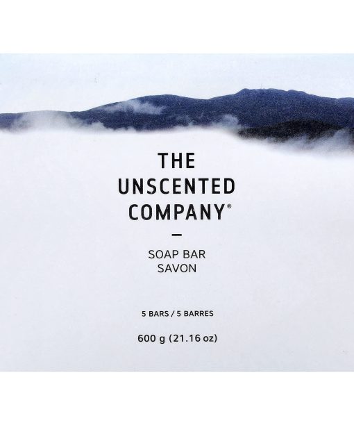 The Unscented Company, Soap Bar, Fragrance Free, 5 Bars, 21.16 oz (600 g)