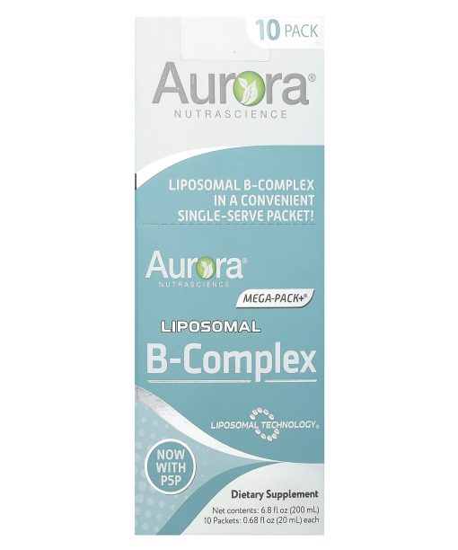 Aurora Nutrascience, Liposomal B-Complex, 10 Packets, 0.68 fl oz (20 ml) Each