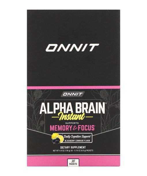Onnit, AlphaBRAIN Instant, Memory & Focus, Blackberry Lemonade , 30 Packets, 0.16 oz (4.6 g) Each