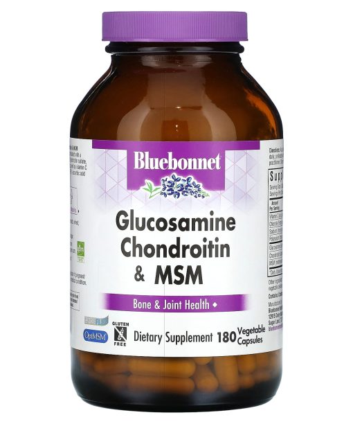 Bluebonnet Nutrition, Glucosamine Chondroitin & MSM, 180 Vegetable Capsules