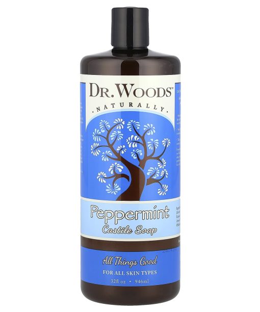 Dr. Woods, Peppermint Castile Soap, 32 fl oz (946 ml)