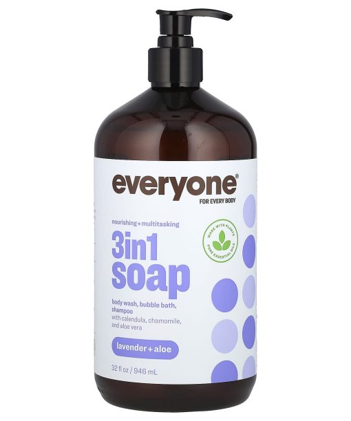 Everyone, 3 in 1 Soap, Lavender + Aloe, 32 fl oz (946 ml)