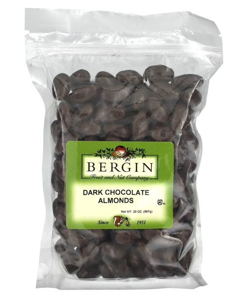 Bergin Fruit and Nut Company, Dark Chocolate Almonds , 20 oz (567 g)