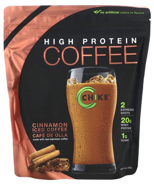 Chike Nutrition, High Protein Iced Coffee, Cinnamon, 14.8 oz (420 g)