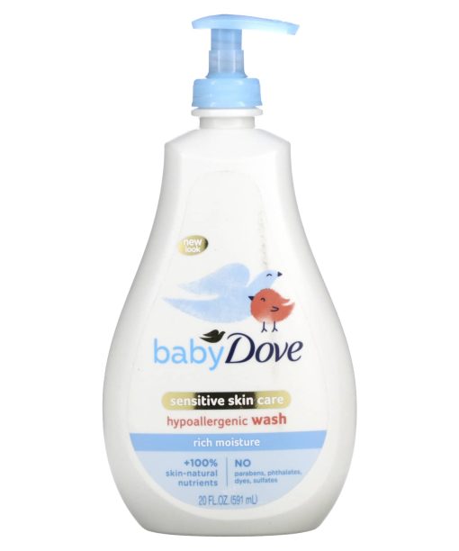 Dove, Baby, Sensitive Skin Care, Hypoallergenic Wash, Rich Moisture, 20 fl oz (591 ml)