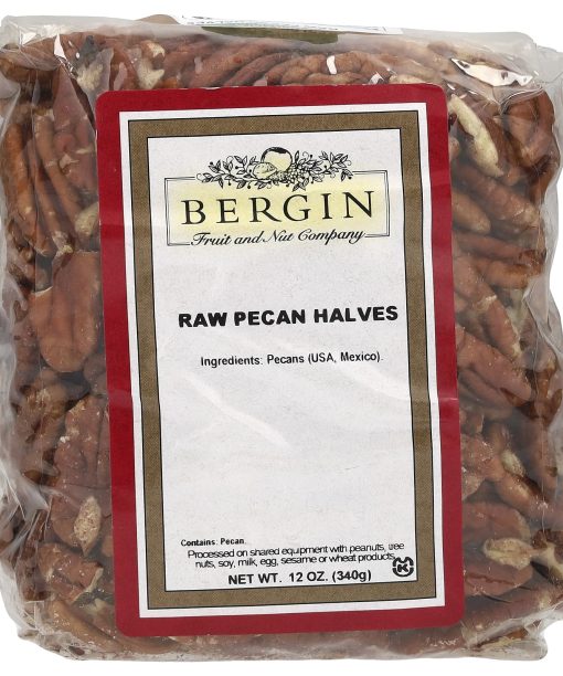 Bergin Fruit and Nut Company, Raw Pecan Halves, 12 oz (340 g)