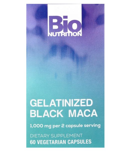Bio Nutrition, Gelatinized Black Maca, 60 Vegetarian Capsules (500 mg per Capsule)