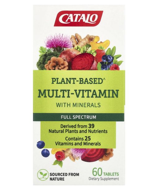 CATALO, Plant-Based Multi-Vitamin with Minerals, 60 Tablets
