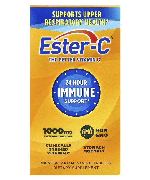 EsterC, 24 Hour Immune Support, 1,000 mg, 90 Vegetarian Coated Tablets